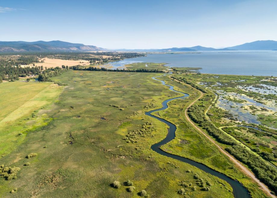 Upper Klamath Basin aerial view over Root Ranch